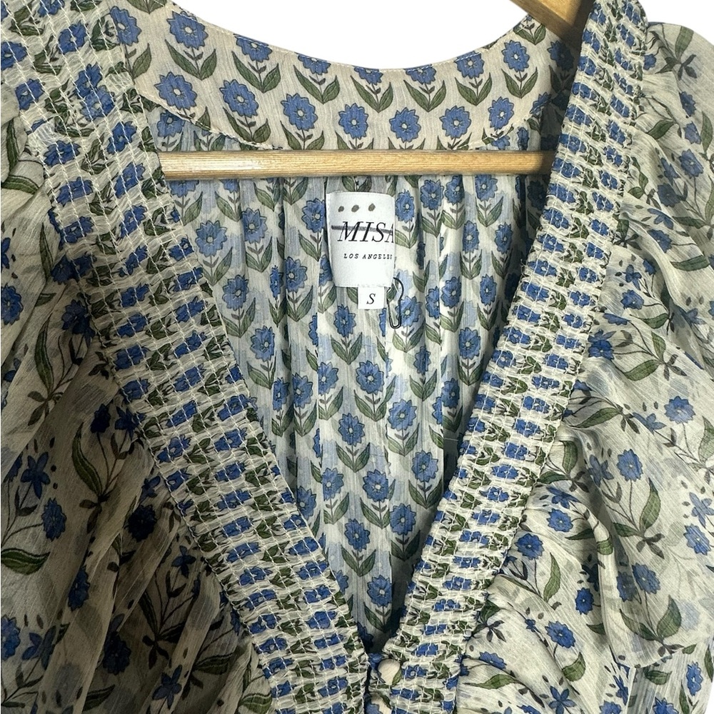 NEW MISA Los Angeles Ruffle-Tiered Ingrid Floral Maxi Dress S - Picture 7 of 12